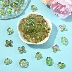 60Pcs 6 Styles Two Tone Transparent Acrylic Beads&nbsp;MACR-YW0004-09
