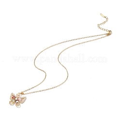 Colorful Cubic Zirconia Pendant Necklace&nbsp;NJEW-F307-02C