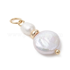 Natural Baroque Keshi Pearl Beaded Pendants&nbsp;PALLOY-JF05199-01
