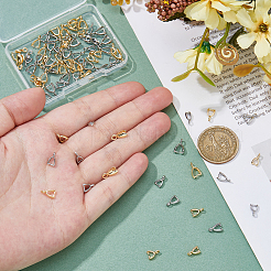 90Pcs 6 Style Rack Plating Brass Ice Pick Pinch Bails&nbsp;KK-DC0004-41