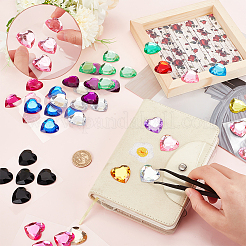 16 Sheets 16 Colors Transparent Acrylic Rhinestone Sticker&nbsp;DIY-GA0004-54
