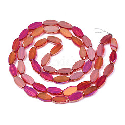 Electroplate Transparent Glass Beads Strands&nbsp;EGLA-Q125-010