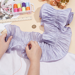 Polyester Ruffled Ribbon&nbsp;DIY-WH0632-77B