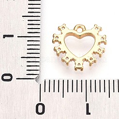 Brass Micro Pave Clear Cubic Zirconia Pendants&nbsp;KK-T075-06G