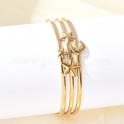 304 Stainless Steel Cuff Bangles for Women&nbsp;BJEW-B120-07G-03