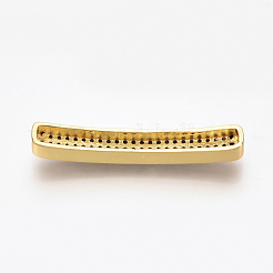Brass Micro Pave Cubic Zirconia Beads&nbsp;ZIRC-T004-45G