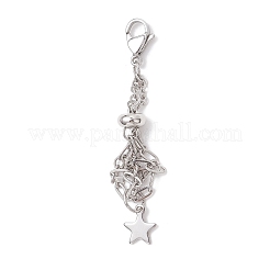 3Pcs 304 Stainless Steel Macrame Pouch Empty Stone Holder Pendant Decorations&nbsp;HJEW-JM04380-02