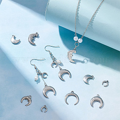 24Pcs 6 Style 304 Stainless Steel Charms&nbsp;STAS-PH0001-74