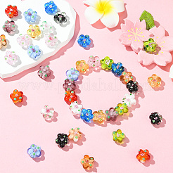40Pcs 10 Colors Handmade Lampwork Beads&nbsp;LAMP-PA0001-10