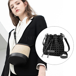PU Leather Bag Straps with Rivet & PU Leather Bottom for Knitting Bag&nbsp;FIND-PH0004-75