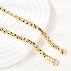 304 Stainless Steel Box Chain Necklaces for Unisex&nbsp;NJEW-K305-02B-G