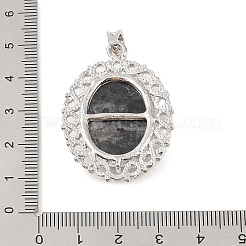 Natural Larvikite Pendants&nbsp;G-A226-03P-06