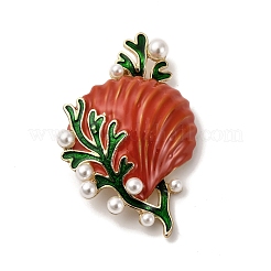 Enamel Plastic Pearl Brooch&nbsp;LS-JEWB-K027-05G