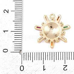 Brass Micro Pave Cubic Zirconia Pendants&nbsp;KK-Z133-05G-01