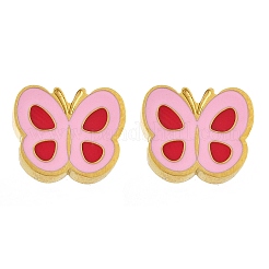 304 Stainless Steel Enamel Stud Earrings&nbsp;STAS-E502-01G-01