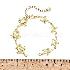 Turtle & Starfish 304 Stainless Steel Bracelets Making&nbsp;AJEW-JB01604