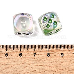 UV Plating Transparent Acrylic Beads&nbsp;OACR-H054-13