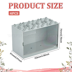 Rectangle Stackable Plastic Minifigures Display Case&nbsp;ODIS-WH0043-60B