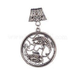 Alloy Rhinestone Big Pendants&nbsp;ALRI-F057-01AS
