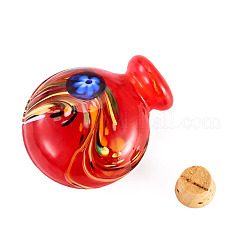 Handmade Lampwork Perfume Bottle Pendants&nbsp;LAMP-TADJ0001-05C