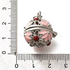 Brass with Enamel Bead Cage Pendants&nbsp;KK-M313-42P-03