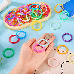 140Pcs 14 Styles Plastic Twisted Loose Leaf Book Binder Hinged Rings&nbsp;FIND-TA0008-26