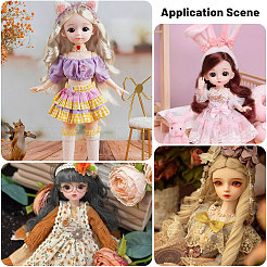 5Pcs 5 Styles  High Temperature Fiber Long Pear Perm Hairstyle Doll Wig Hair&nbsp;DIY-GL0005-63B