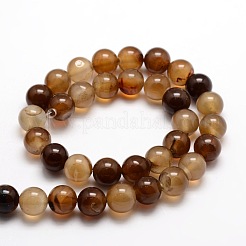 Dyed Natural Agate Round Beads Strands&nbsp;X-G-E321B-8mm-01