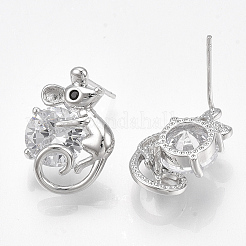 Brass Stud Earrings&nbsp;KK-T038-497P