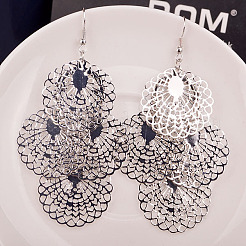 Hollow Alloy Dangle Earrings&nbsp;WG61B40-02