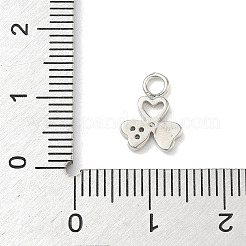 Brass Micro Pave Clear Cubic Zirconia Charms&nbsp;LS-KK-H528-06A-P