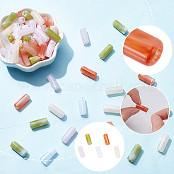 100Pcs 5 Colors Transparent Acrylic Beads&nbsp;OACR-SP0002-41