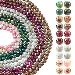 3Strands Baking Paint Glass Beads Strands&nbsp;DGLA-YW0001-55A