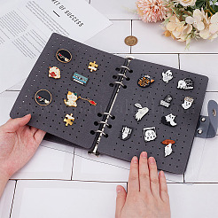 Felt Brooch Storage Loose-leaf Binder Notebook Albums with PVC Plastic Cover&nbsp;AJEW-WH0752-009