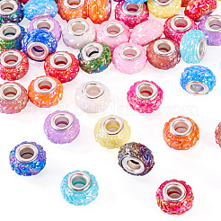 72Pcs 12 Colors Opaque Resin European Beads&nbsp;RESI-TA0004-39