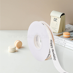 Polycotton Printed Black Word Happy Birthday Ribbon&nbsp;OCOR-CY0004-94B