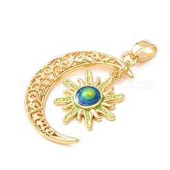 Brass Enamel Pendants&nbsp;KK-CBA5C1E-01G