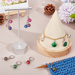 12Pcs Round Transparent Glass Pendant Decorations&nbsp;HJEW-PH01773