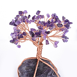 Natural Amethyst Chips and Amethyst Pedestal Display Decorations&nbsp;G-S282-03