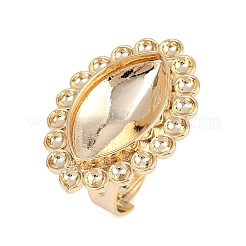 Horse Eye Brass Pad Ring Settings&nbsp;KK-Z122-21G