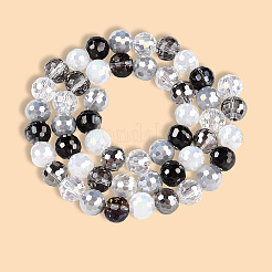 4 Strands Electroplate Glass Bead Strands&nbsp;GLAA-PA0001-09B