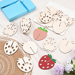 24Pcs 2 Styles Unfinished Wood Strawbeery Ornaments&nbsp;WOOD-SC0002-26