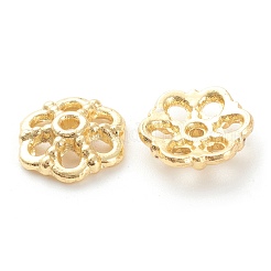 Rack Plating Alloy Flower Bead Caps&nbsp;KK-J277-07G