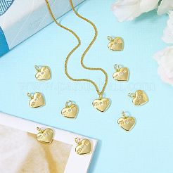 10Pcs Golden Plated Brass Charms&nbsp;KK-SZ0007-43