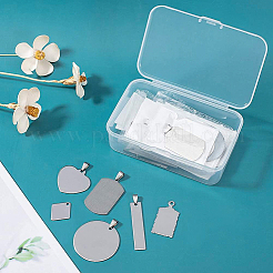 Stainless Steel Stamping Blank Tag Pendants&nbsp;STAS-BC0003-03