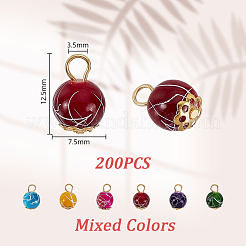 200Pcs Opaque Drawbench Acrylic Charms&nbsp;PALLOY-PHE00016