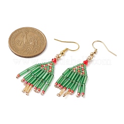 Christmas Tree Dangle Earrings for Women&nbsp;EJEW-MZ00099