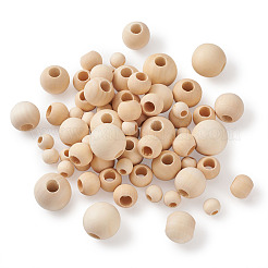 Unfinished Natural Wood Beads&nbsp;WOOD-KS0001-10