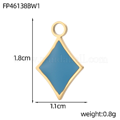 304 Stainless Steel Enamel Pendants&nbsp;STAS-OY013-59G