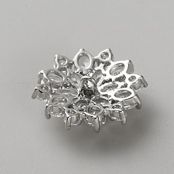 Brass Micro Pave Cubic Zirconia Buttons&nbsp;DIY-WH0888-807P-02
